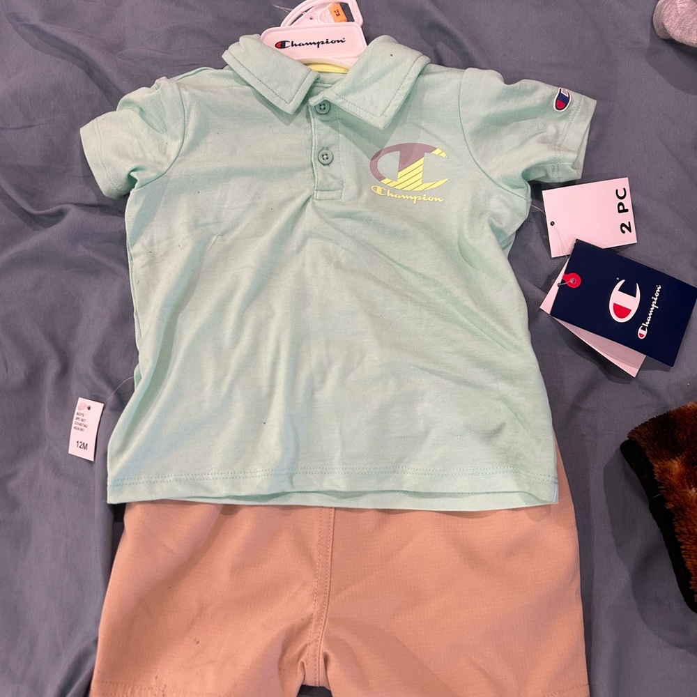 Champion Kids Light Green Polo Shirt